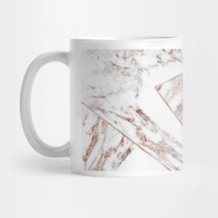 Rose gold marble geo jumble Mug